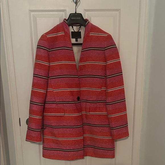Banana Republic Jackets & Blazers - Banana Republic Red and Pink Striped Blazer